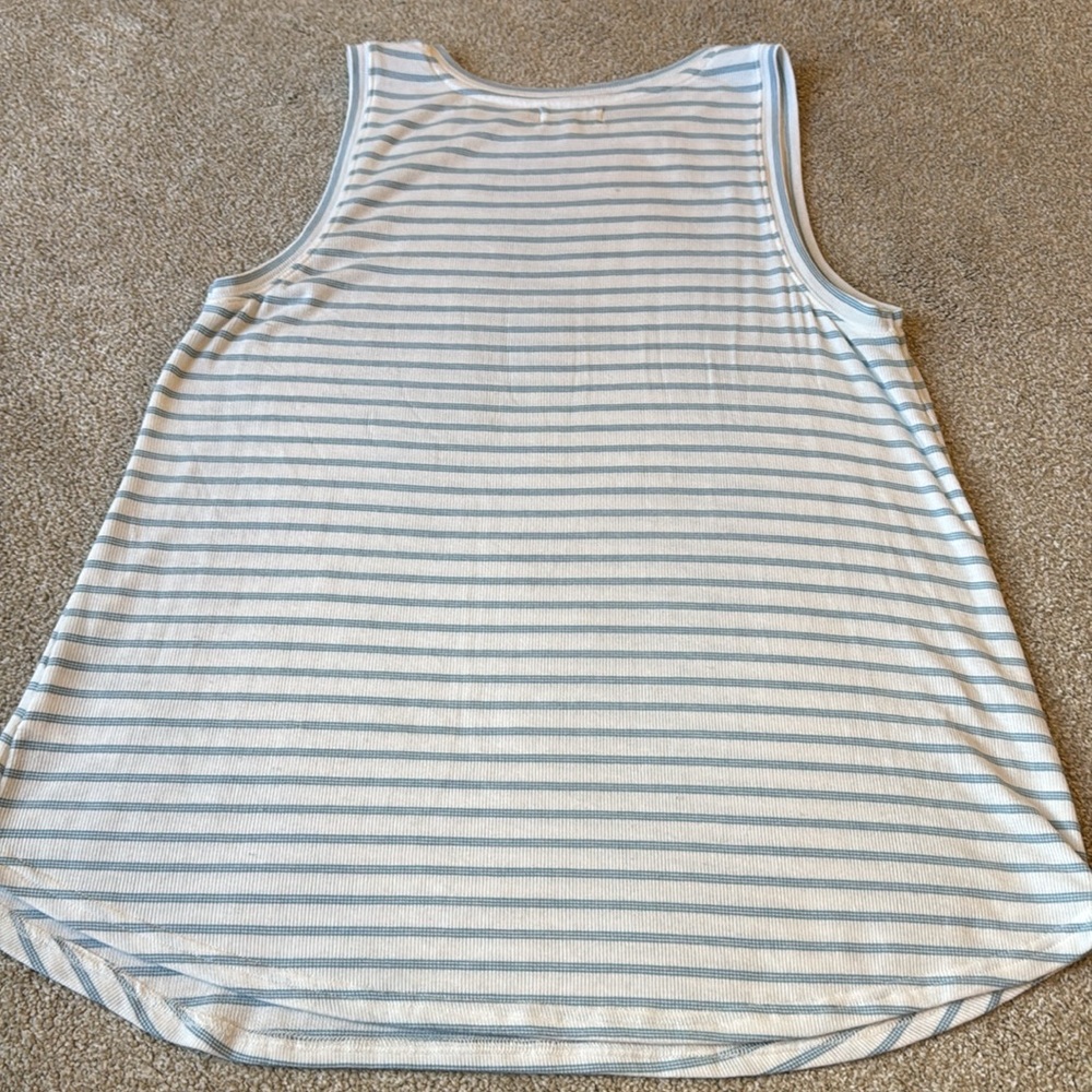 Thread & Supply Light Blue and White Striped Tank Top Women's Medium - Picture 8 of 8